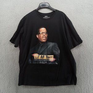 Martin Lawrence Shirt Mens‎ XXL Black Lit AF Tour 2018 Short Sleeve Tee